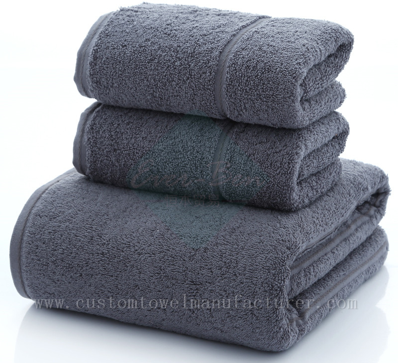 China cheap bath towels Manufactory|Grey Fingertip Hand Cotton Towels Factory for Germany France Italy Netherlands Norway Middle-East USA